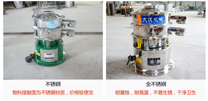 小型圓形篩做工采用：內(nèi)外拋光的制作方法，能夠保證產(chǎn)品的干凈。